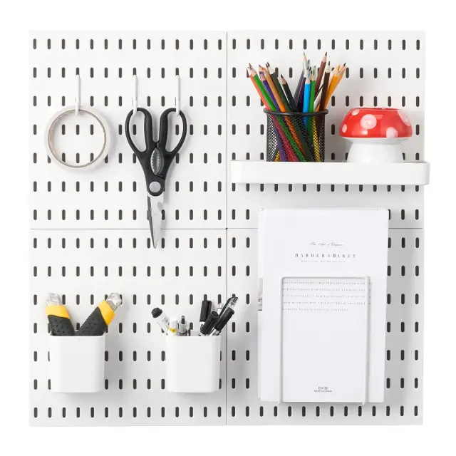 Board-Only Melamine pegboard (Wall Mounting Kit Included)