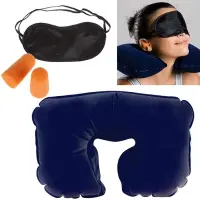 Travel Selection 3 in 1 with Comfort Neck Pillow Sleeping Eye Mask & Travel Earplug Set — 3