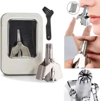 Nose Ear Hair Trimmer Manual Stainless Steel, Shaving And Unwanted Hair Removal Tool-নাক কানের চুল ট্রিমার ম্যানুয়াল স্টেইনলেস স্টিল, শেভিং এবং অবাঞ্ছিত চুল অপসারণ সরঞ্জাম — 7