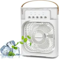 3 in 1 USB Mini Portable Air Cooling Fan with LED Light and Humidifier — 1