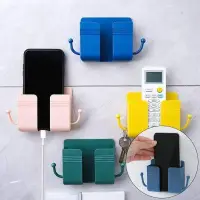 Wall Mount Phone Holder single,  Wall Mount Phone Plug Holder Storage Box Charging Cell Phone Stand Brackets For Bedroom Bathroom Study — 2
