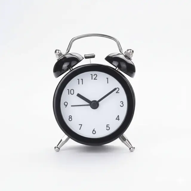 Twin Bell White Color Vintage Alarm Clock