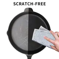 10PCS Magic Silver Wire Dish Cleaning Cloth – Reusable Non-Stick Oil & Rust Removal Kitchen Towel / ১০ পিস ম্যাজিক সিলভার ওয়্যার ডিশ ক্লিনিং কাপড় — 5