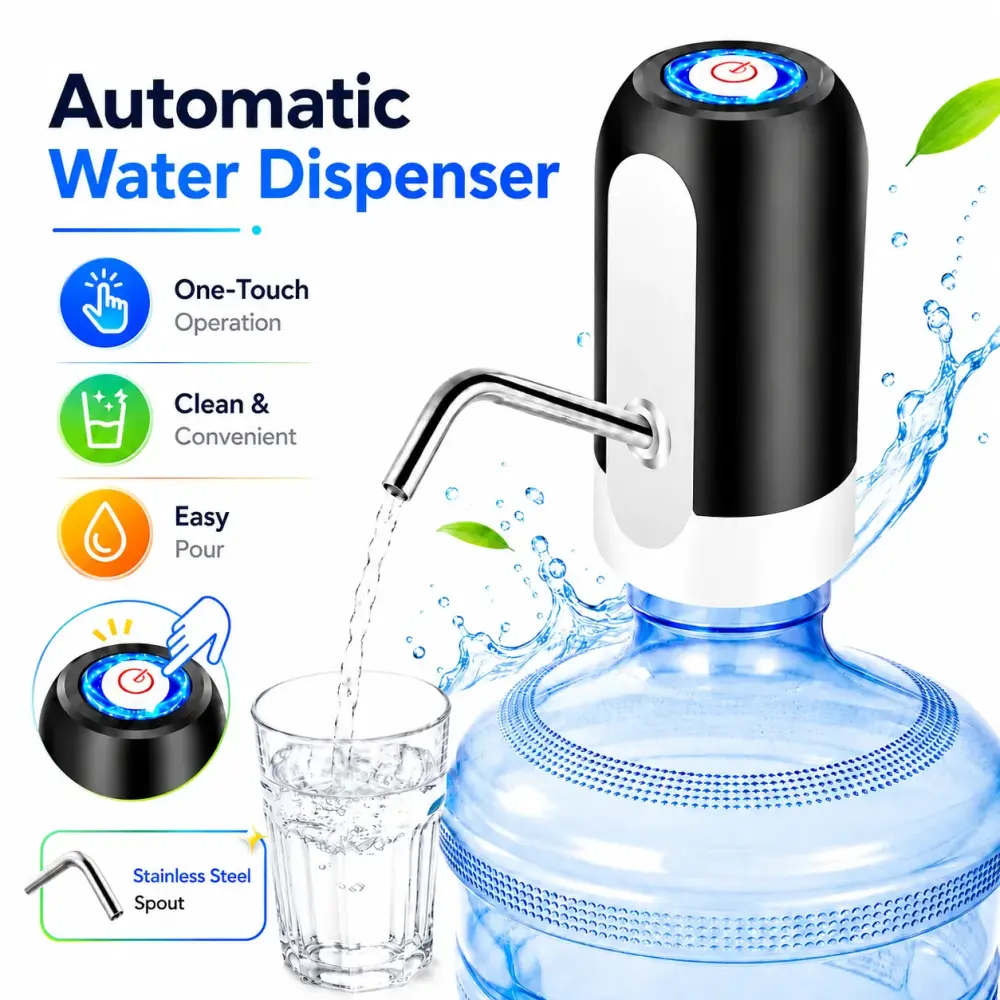 Automatic Water Dispenser With Switch and USB Charging Pump