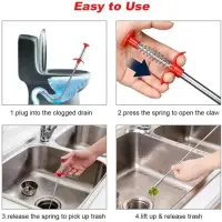 ড্রেন ক্লিনার ক্লগ রিমুভাল ক্লিনিং টুল / Drain / Basin pipe/ Tar Cleaner — 4