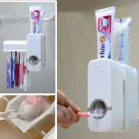 Automatic Toothpaste Dispenser With Toothbrush Holder — 3