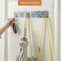6Pcs Self Adhesive Hook Key Storage Hanger for Kitchen Bathroom Door Wall- রান্নাঘরের বাথরুমের দরজার ওয়াল জন্য 6 পিসি স্ব-আঠালো হুক কী স্টোরেজ হ্যাঙ্গার — 6