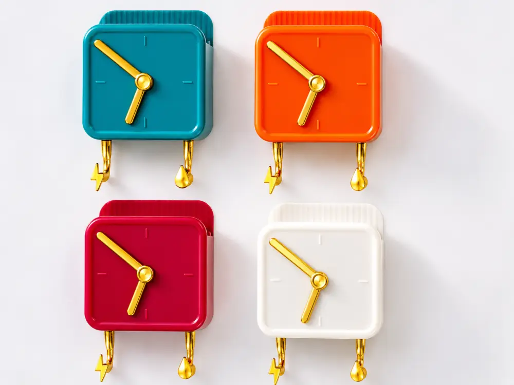 Creative Clock-Design Wall Mounted Mobile Charging Stand & Cable Organizer Holder,phone holder,ওয়াল মাউন্টেড ক্লক ডিজাইন মোবাইল চার্জিং স্ট্যান্ড এবং কেবল অর্গানাইজার হোল্ডার