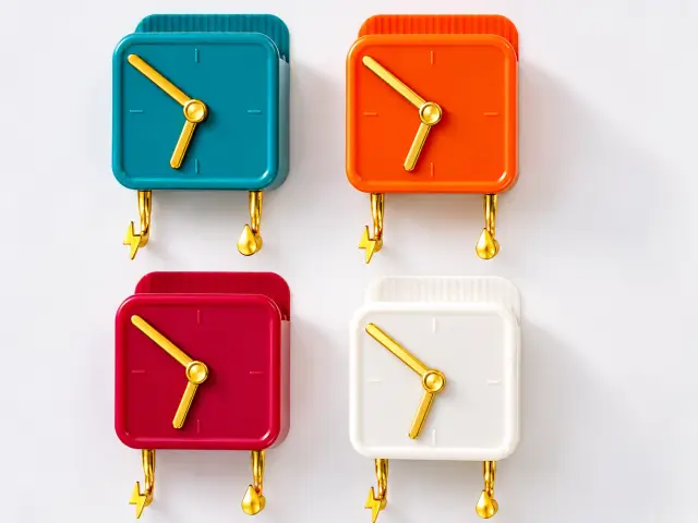 Creative Clock-Design Wall Mounted Mobile Charging Stand & Cable Organizer Holder,phone holder,ওয়াল মাউন্টেড ক্লক ডিজাইন মোবাইল চার্জিং স্ট্যান্ড এবং কেবল অর্গানাইজার হোল্ডার