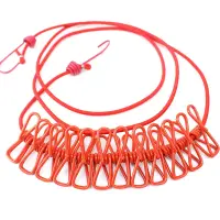 ১২ ক্লিপ স্ট্রেচেবল কাপড় শুকানোর দড়ি / 12 Clip Portable Laundry Rope — 2