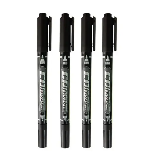 Gxin CD/DVD/OHP Marker Pen - Black 2pcs