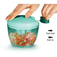 Handy Vegetable Chopper with 3 Stainless Steel Blades — 2