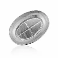 Premium Stainless Steel Perforated Oval Fruit & Vegetable Basket — 6