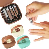 8 in 1 Manicure Kit Set.  8 in 1 Nail Clipper Set, ৮ পিসের নখ কাটার এবং মেকআপ বক্স সেট — 6
