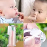 Silicon baby finger toothbrush with cover. কভার সহ সিলিকন বেবি ফিঙ্গার টুথব্রাশ — 3