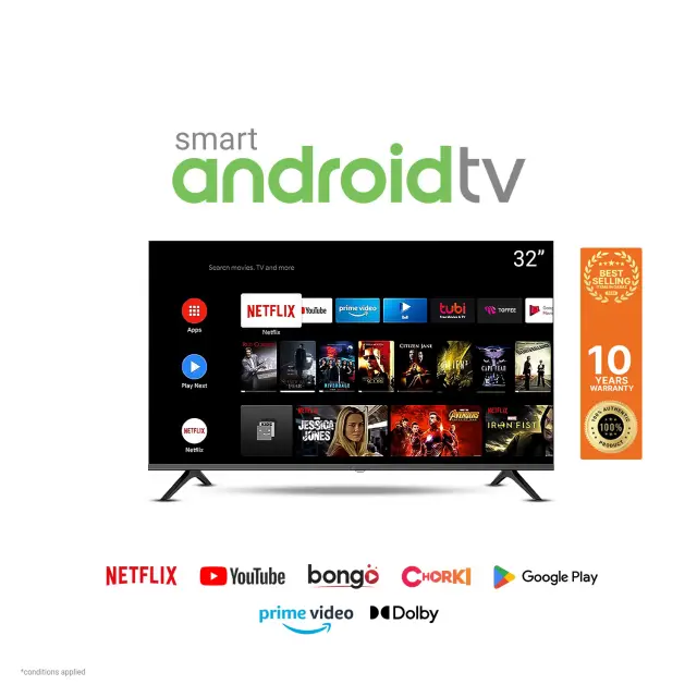 LG Plus 32 Smart TV 4K Support FHD Frameless Android Smart LED TV