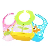 Silicone Baby Bibs With Food Catcher — 8