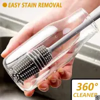 Silicone Bottle Cleaning Brush Bottle Cleaner for Washing Baby Bottles Handle Brush — 8