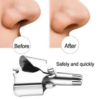 Nose Ear Hair Trimmer Manual Stainless Steel, Shaving And Unwanted Hair Removal Tool-নাক কানের চুল ট্রিমার ম্যানুয়াল স্টেইনলেস স্টিল, শেভিং এবং অবাঞ্ছিত চুল অপসারণ সরঞ্জাম — 8