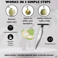 Coconut Hole Opener, Coconut Opener, Coconut Cutter, Dab Opener — 4