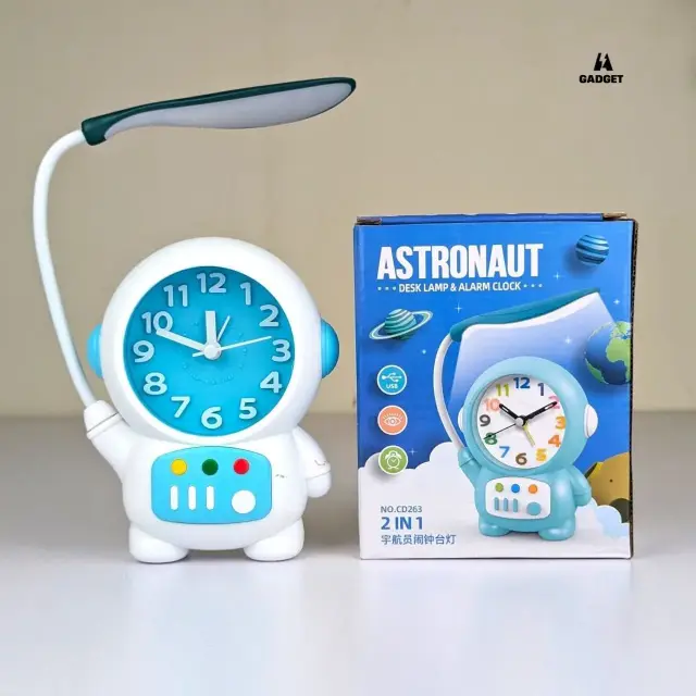 Astronaut Desk Lamp with Alarm Clock