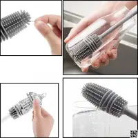Silicone Bottle Cleaning Brush Bottle Cleaner for Washing Baby Bottles Handle Brush — 2