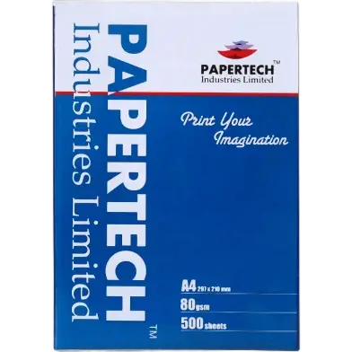Papertech Offset Paper, A4, 80 GSM (Pack of 500 Sheets)