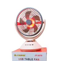 Joy Super JY-2570 Professional 6 Battery Rechargeable Portable Table Fan — 2