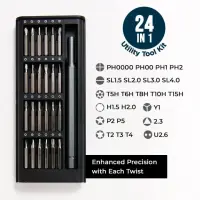24 in 1 Precision Screwdriver Set with Magnetic Driver, Jiffix Pocket Manual Screwdriver Tool Kit with Sliding Closure, Mini Professional Repair Tools for Electronics/Watch/Camera/Laptop/Glasses — 8