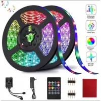 High Quality SMD 2835 DC 12V LED Strip Light with Remote 5 Meters RGB Color Special Lights for Ceiling Decoration — 1