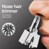 Nose Ear Hair Trimmer Manual Stainless Steel, Shaving And Unwanted Hair Removal Tool-নাক কানের চুল ট্রিমার ম্যানুয়াল স্টেইনলেস স্টিল, শেভিং এবং অবাঞ্ছিত চুল অপসারণ সরঞ্জাম — 1