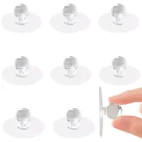 10Pcs ডায়মন্ড শেপ সেলফ-অ্যাডহেসিভ এক্রাইলিক ক্রিস্টাল হুক / Self Adhesive Wall Hooks Diamond Shape Acrylic Crystal Hooks — 3
