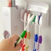 Automatic Toothpaste Dispenser With Toothbrush Holder — 2