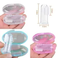 Silicon baby finger toothbrush with cover. কভার সহ সিলিকন বেবি ফিঙ্গার টুথব্রাশ — 8