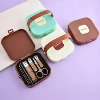 8 in 1 Manicure Kit Set.  8 in 1 Nail Clipper Set, ৮ পিসের নখ কাটার এবং মেকআপ বক্স সেট — 4