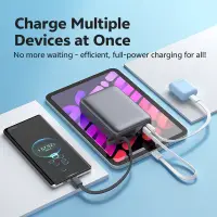 QCY 45W Portable Power Bank – 20000mAh Fast Charging with Built-in USB-C Cable & Smart Display — 4