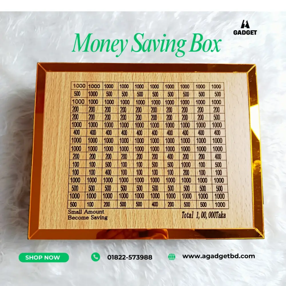 Wooden 1 Lakh Taka Money Saving Box